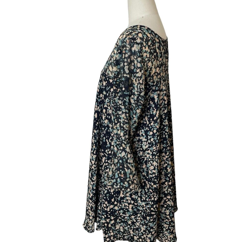 NWT Anthropologie Paper Crown Droplets Dress A-Line Pullover 3/4 Bell Sleeve MP - Picture 7 of 14